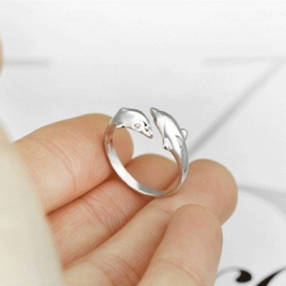 Jewelry - 3/$30   
Double Dolphin Adjustable Ring